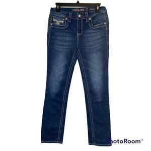 REBEL & SOUL Women's Skinny Dark Denim Skinny Jeans Blue Size 7